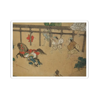 unknown - Horse Racing at Kamo Shrine - late 17th–early 18th century v11 - STICKER Vinyl Kiss-Cut Decal
