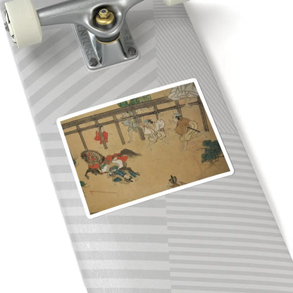 unknown - Horse Racing at Kamo Shrine - late 17th–early 18th century v11 - STICKER Vinyl Kiss-Cut Decal