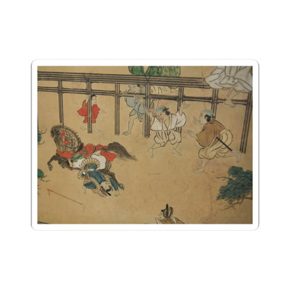 unknown - Horse Racing at Kamo Shrine - late 17th–early 18th century v11 - STICKER Vinyl Kiss-Cut Decal