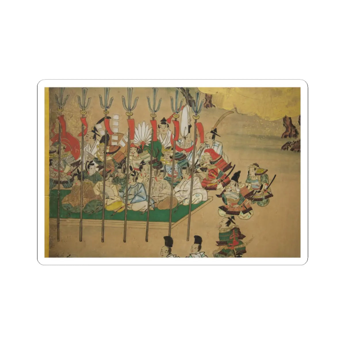 unknown - Horse Racing at Kamo Shrine - late 17th–early 18th century v12 - STICKER Vinyl Kiss-Cut Decal