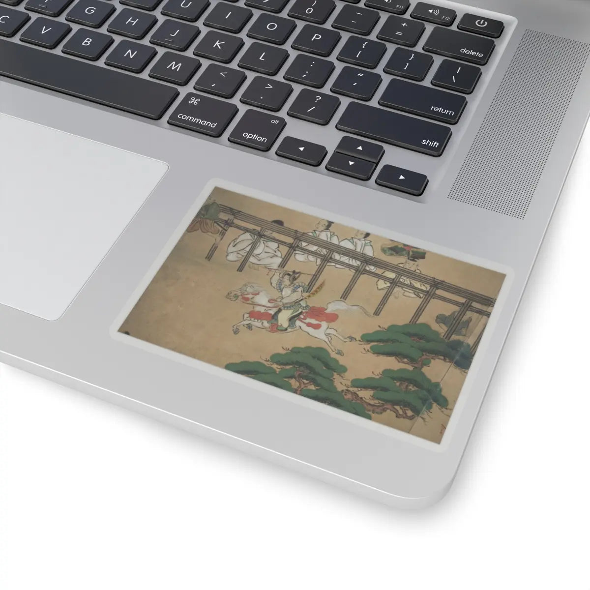unknown - Horse Racing at Kamo Shrine - late 17th–early 18th century v13 - STICKER Vinyl Kiss-Cut Decal