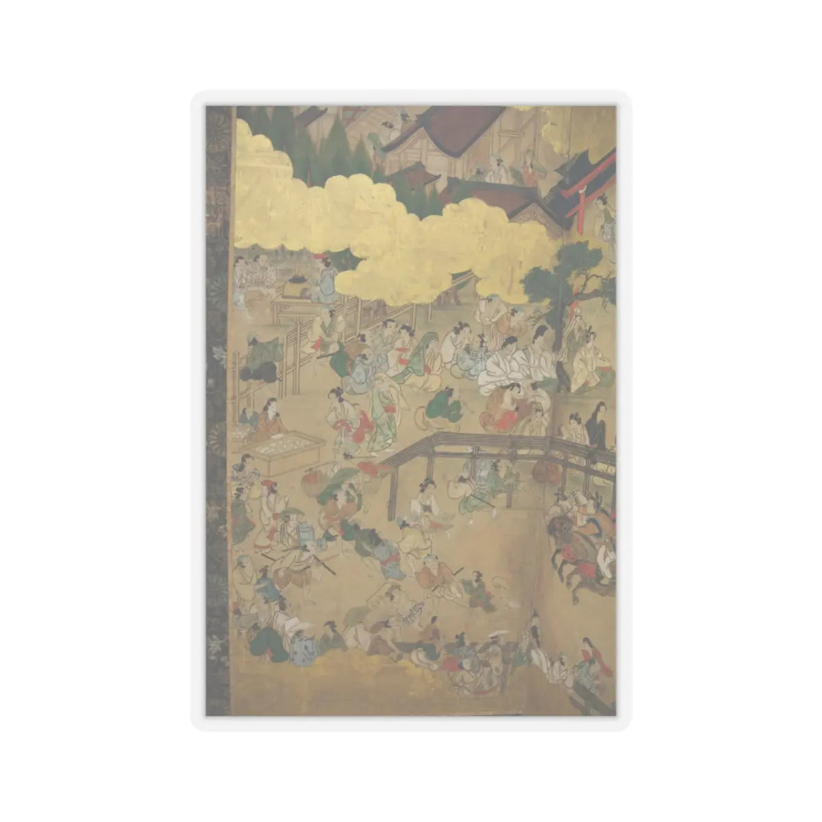 unknown - Horse Racing at Kamo Shrine - late 17th–early 18th century v15 - STICKER Vinyl Kiss-Cut Decal