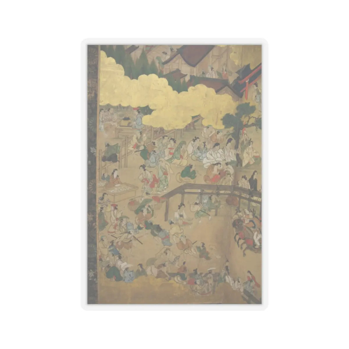 unknown - Horse Racing at Kamo Shrine - late 17th–early 18th century v15 - STICKER Vinyl Kiss-Cut Decal