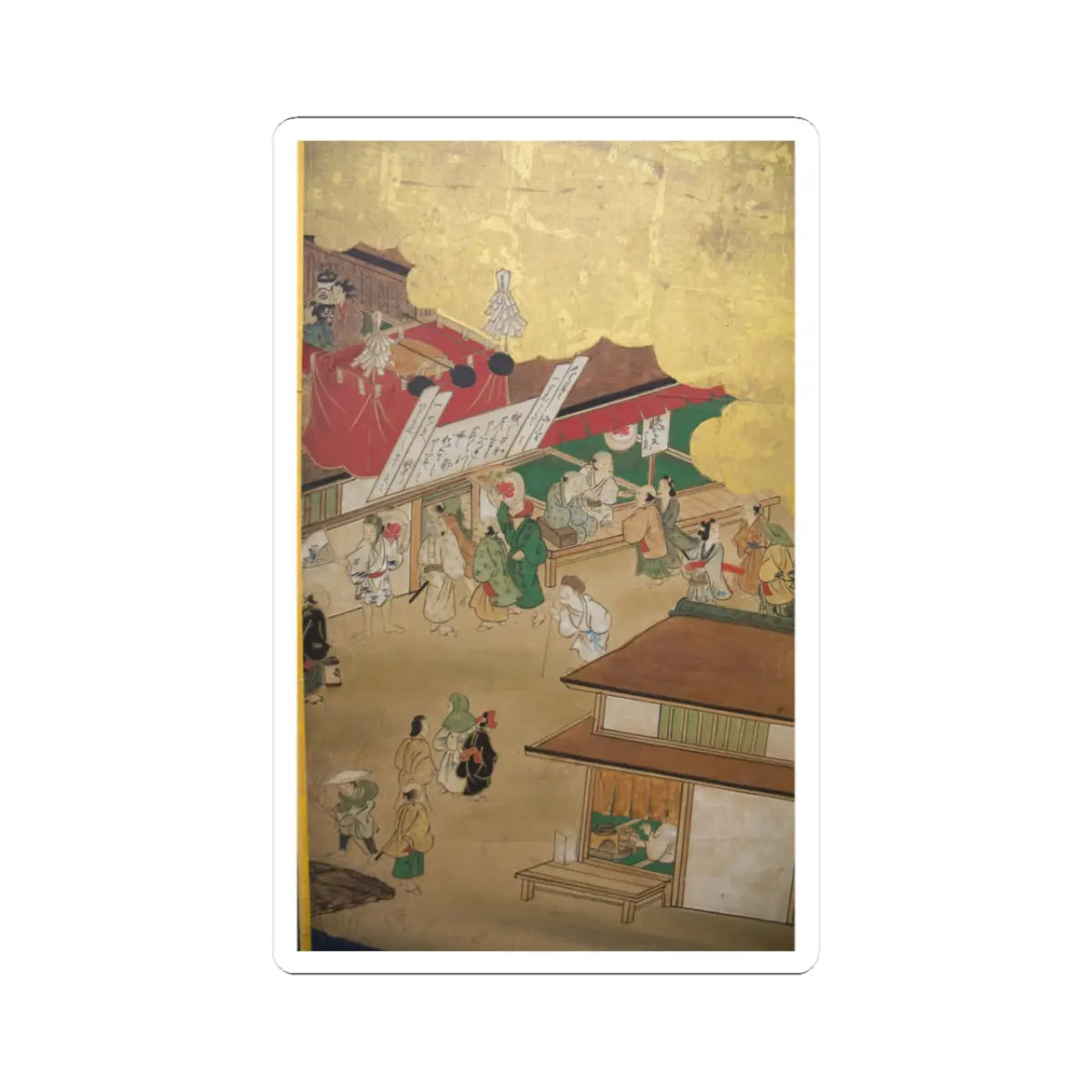 unknown - Horse Racing at Kamo Shrine - late 17th–early 18th century v16 - STICKER Vinyl Kiss-Cut Decal