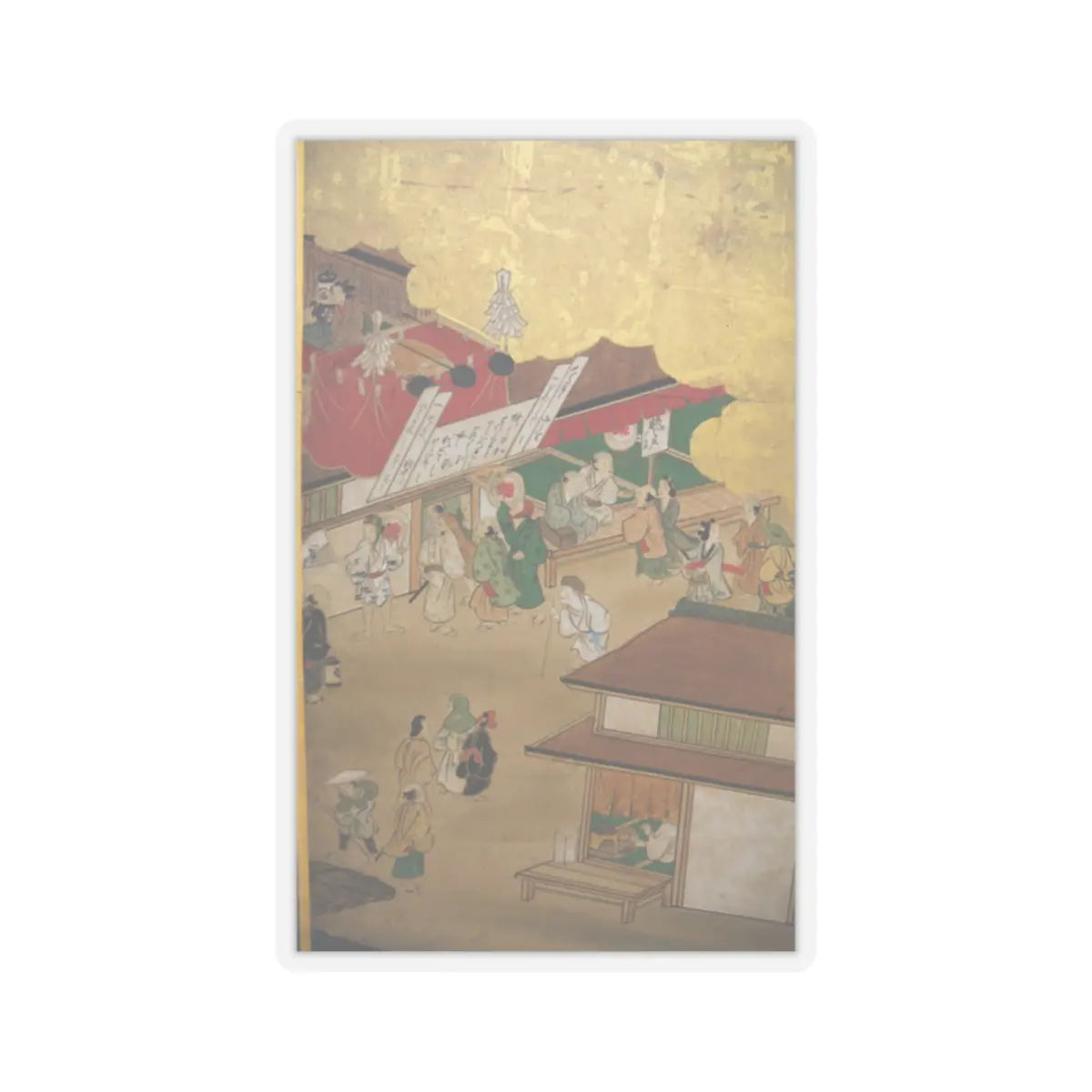 unknown - Horse Racing at Kamo Shrine - late 17th–early 18th century v16 - STICKER Vinyl Kiss-Cut Decal