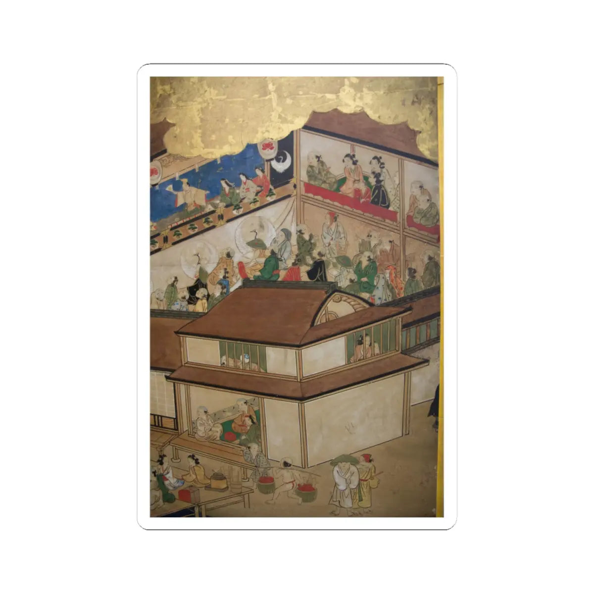 unknown - Horse Racing at Kamo Shrine - late 17th–early 18th century v18 - STICKER Vinyl Kiss-Cut Decal