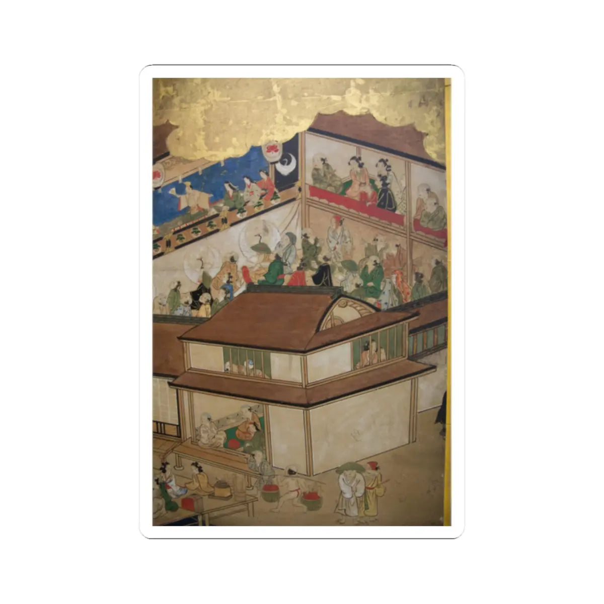 unknown - Horse Racing at Kamo Shrine - late 17th–early 18th century v18 - STICKER Vinyl Kiss-Cut Decal