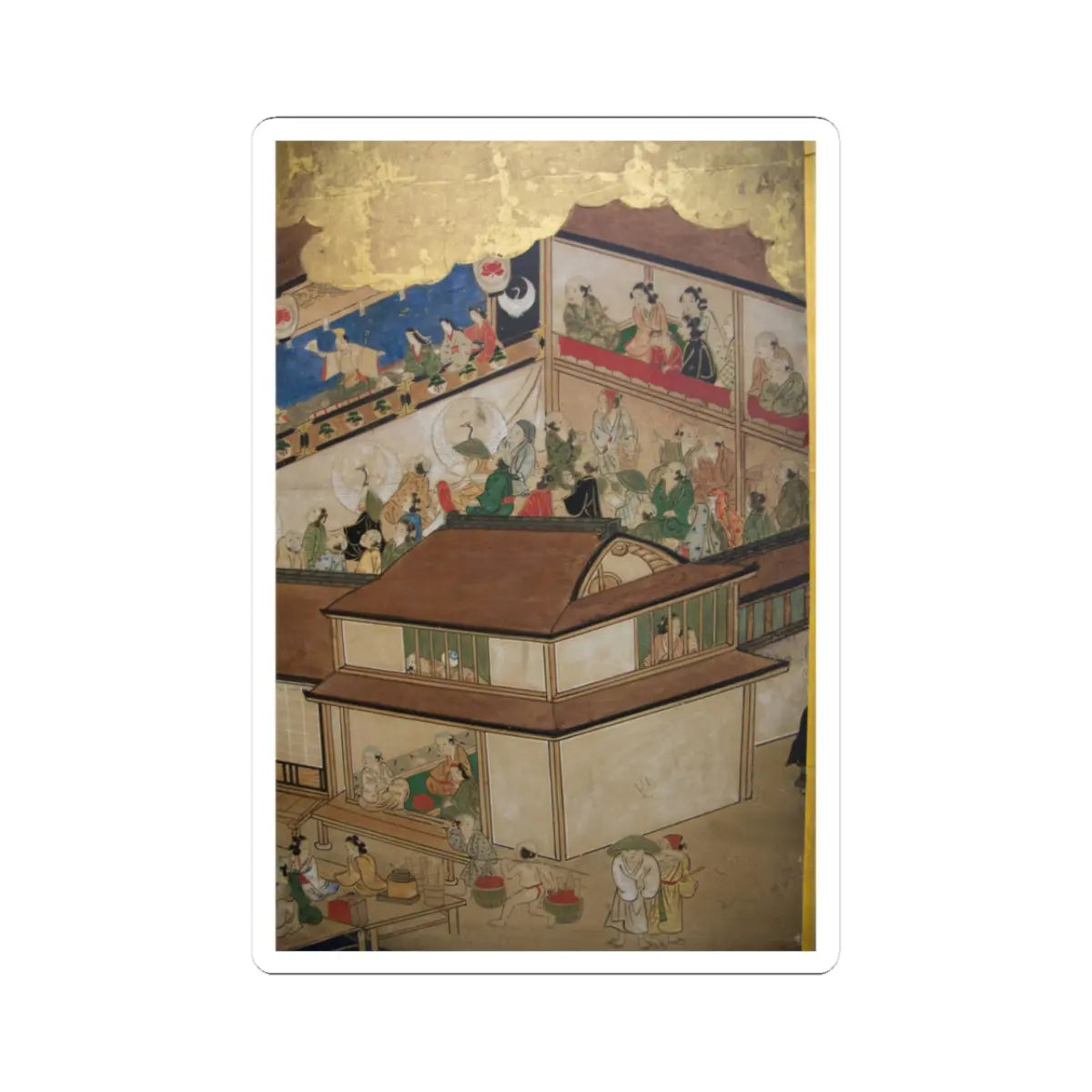 unknown - Horse Racing at Kamo Shrine - late 17th–early 18th century v18 - STICKER Vinyl Kiss-Cut Decal