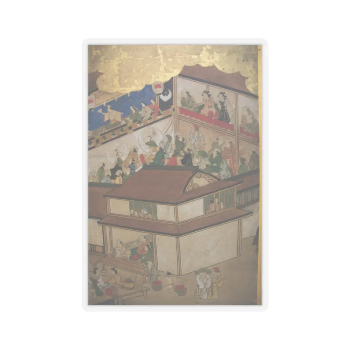 unknown - Horse Racing at Kamo Shrine - late 17th–early 18th century v18 - STICKER Vinyl Kiss-Cut Decal