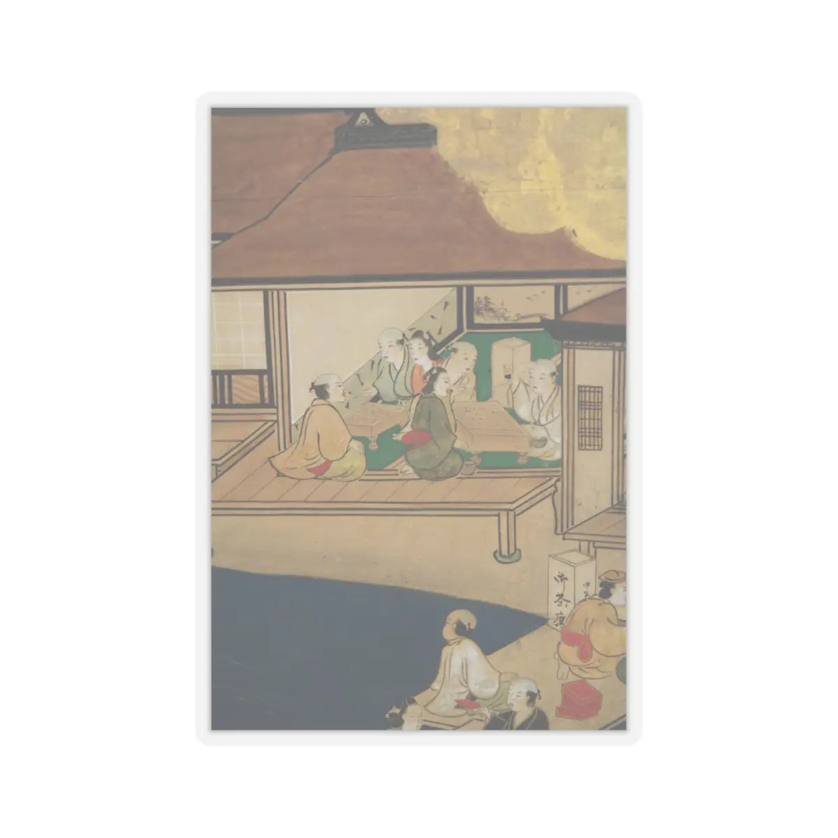 unknown - Horse Racing at Kamo Shrine - late 17th–early 18th century v22 - STICKER Vinyl Kiss-Cut Decal
