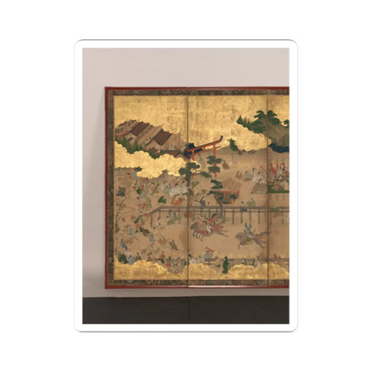 unknown - Horse Racing at Kamo Shrine - late 17th–early 18th century v5 - STICKER Vinyl Kiss-Cut Decal