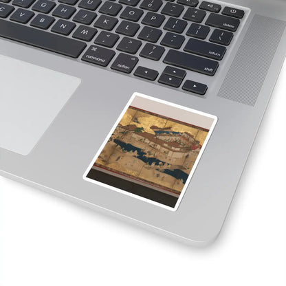 unknown - Horse Racing at Kamo Shrine - late 17th–early 18th century v7 - STICKER Vinyl Kiss-Cut Decal
