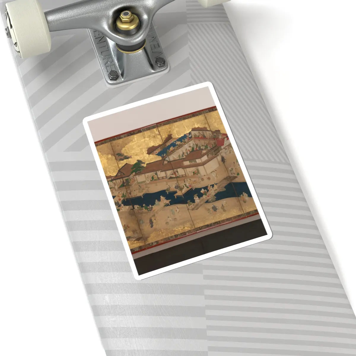 unknown - Horse Racing at Kamo Shrine - late 17th–early 18th century v7 - STICKER Vinyl Kiss-Cut Decal