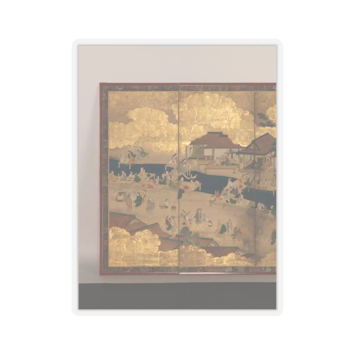 unknown - Horse Racing at Kamo Shrine - late 17th–early 18th century v8 - STICKER Vinyl Kiss-Cut Decal