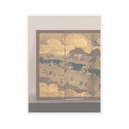 unknown - Horse Racing at Kamo Shrine - late 17th–early 18th century v8 - STICKER Vinyl Kiss-Cut Decal