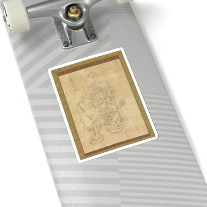 unknown - Iconographic Drawing of the Wisdom King Daiitoku (Daiitoku Myōō) - 12th century v1 - STICKER Vinyl Kiss-Cut Decal