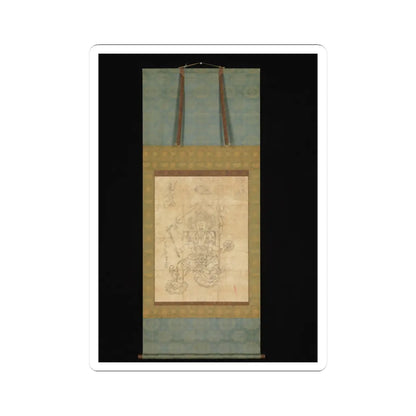 unknown - Iconographic Drawing of the Wisdom King Daiitoku (Daiitoku Myōō) - 12th century v2 - STICKER Vinyl Kiss-Cut Decal