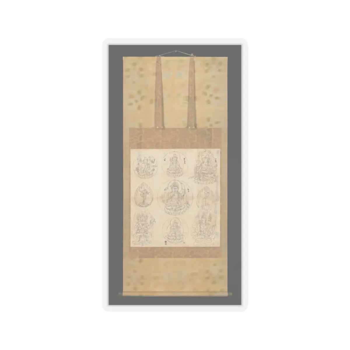 unknown - Iconographical Drawing of the Mandala of the Wisdom King Aizen - 1107 (Kashō 2) v2 - STICKER Vinyl Kiss-Cut Decal