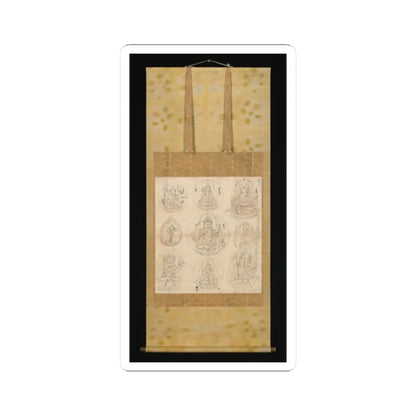 unknown - Iconographical Drawing of the Mandala of the Wisdom King Aizen - 1107 (Kashō 2) v2 - STICKER Vinyl Kiss-Cut Decal