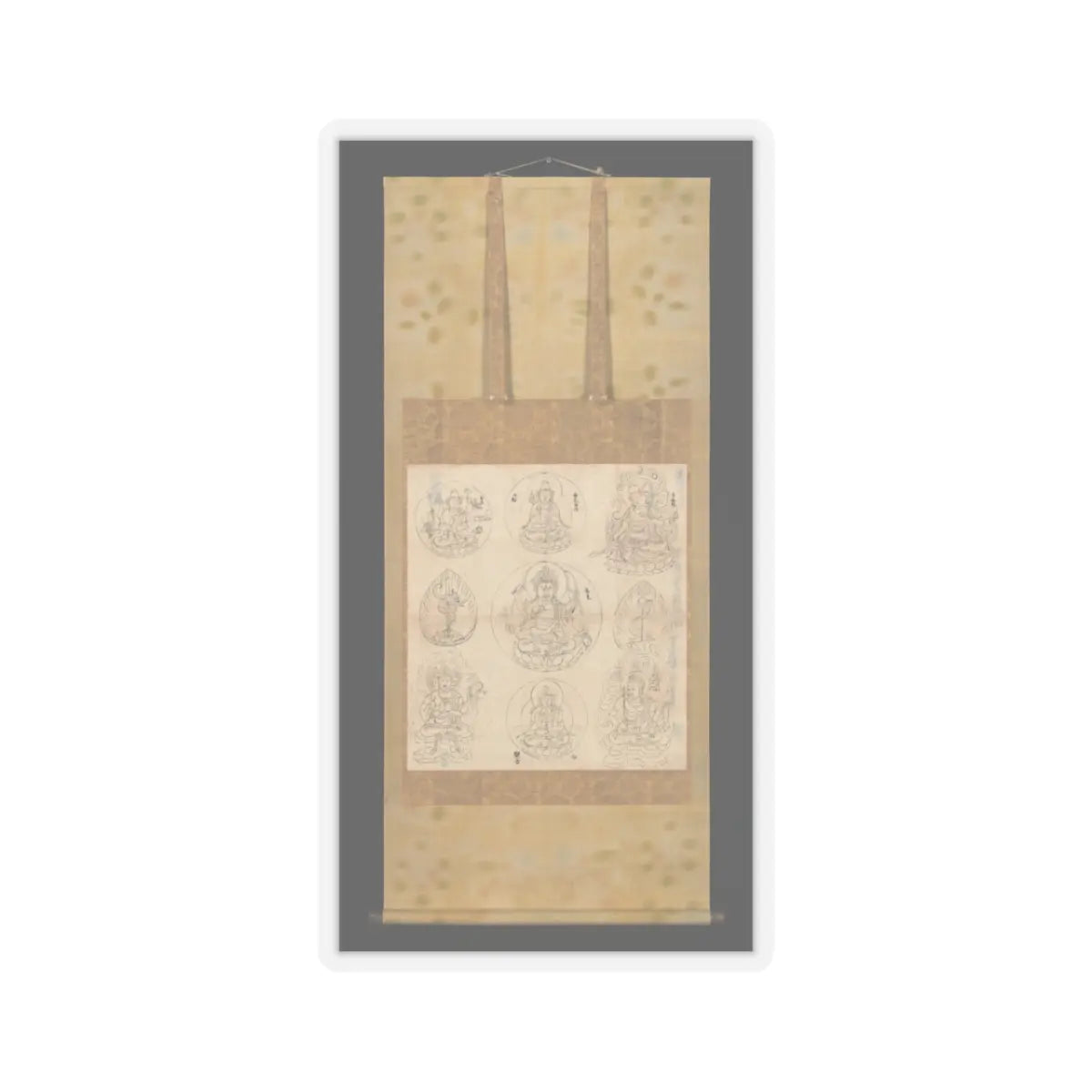 unknown - Iconographical Drawing of the Mandala of the Wisdom King Aizen - 1107 (Kashō 2) v2 - STICKER Vinyl Kiss-Cut Decal