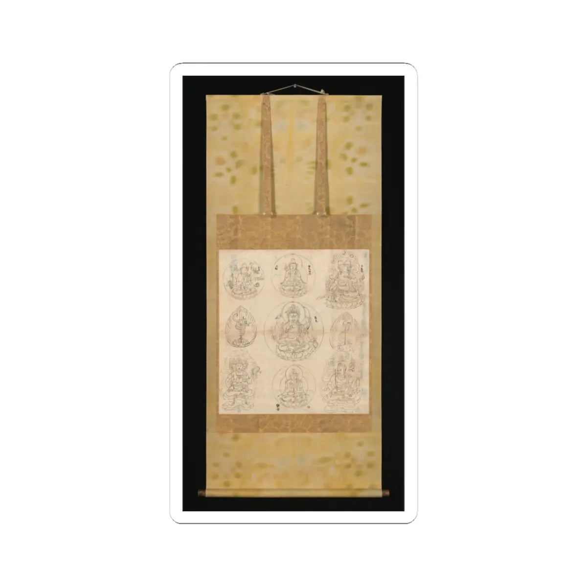 unknown - Iconographical Drawing of the Mandala of the Wisdom King Aizen - 1107 (Kashō 2) v2 - STICKER Vinyl Kiss-Cut Decal