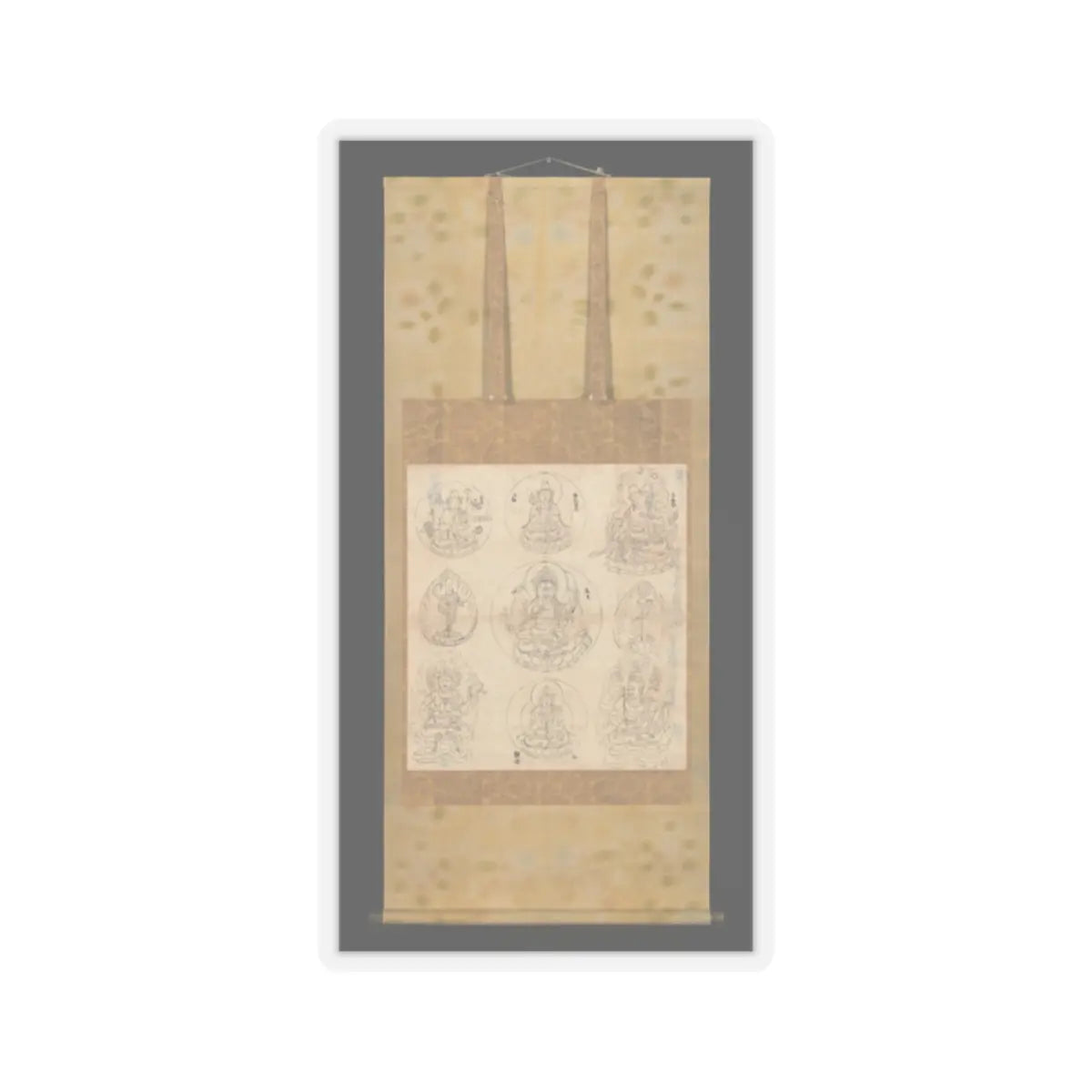 unknown - Iconographical Drawing of the Mandala of the Wisdom King Aizen - 1107 (Kashō 2) v2 - STICKER Vinyl Kiss-Cut Decal