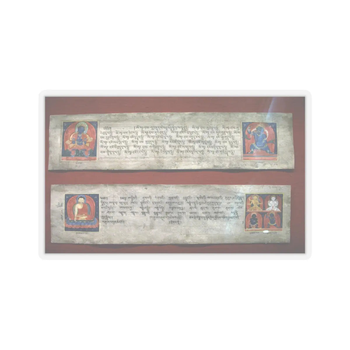 unknown - Illuminated Pages from a Dispersed DharanI Manuscript - 14th–15th century v1 - STICKER Vinyl Kiss-Cut Decal