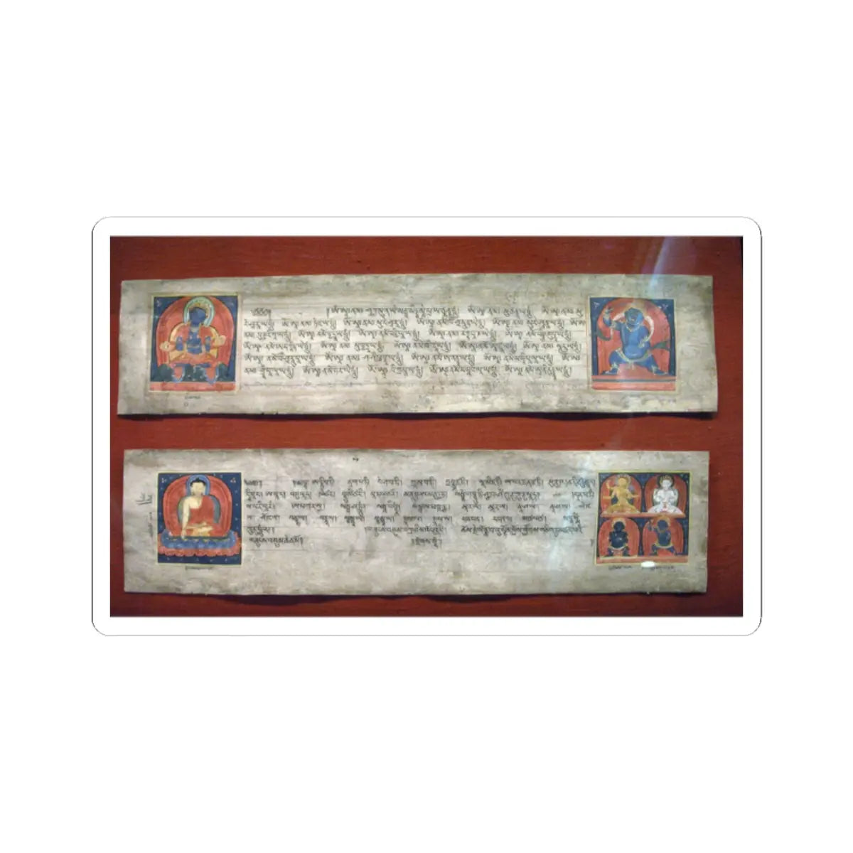 unknown - Illuminated Pages from a Dispersed DharanI Manuscript - 14th–15th century v1 - STICKER Vinyl Kiss-Cut Decal