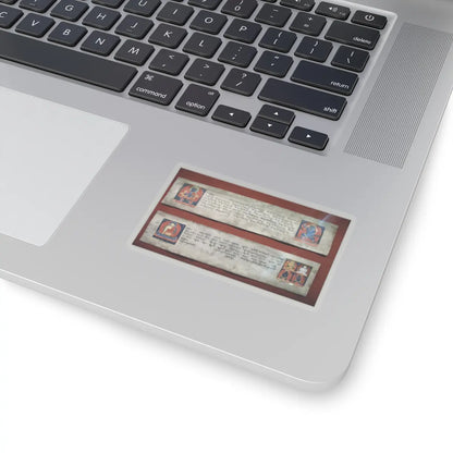unknown - Illuminated Pages from a Dispersed DharanI Manuscript - 14th–15th century v1 - STICKER Vinyl Kiss-Cut Decal