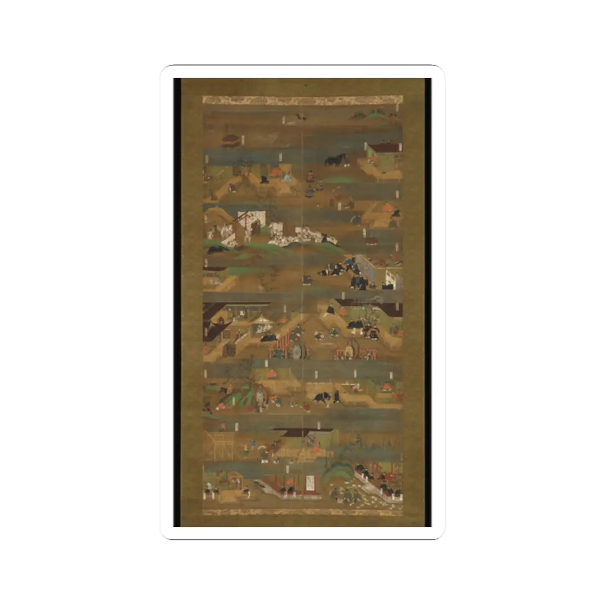 unknown - Illustrated Biography of Prince Shōtoku (Shōtoku Taishi e-den) - 14th century v1 - STICKER Vinyl Kiss-Cut Decal