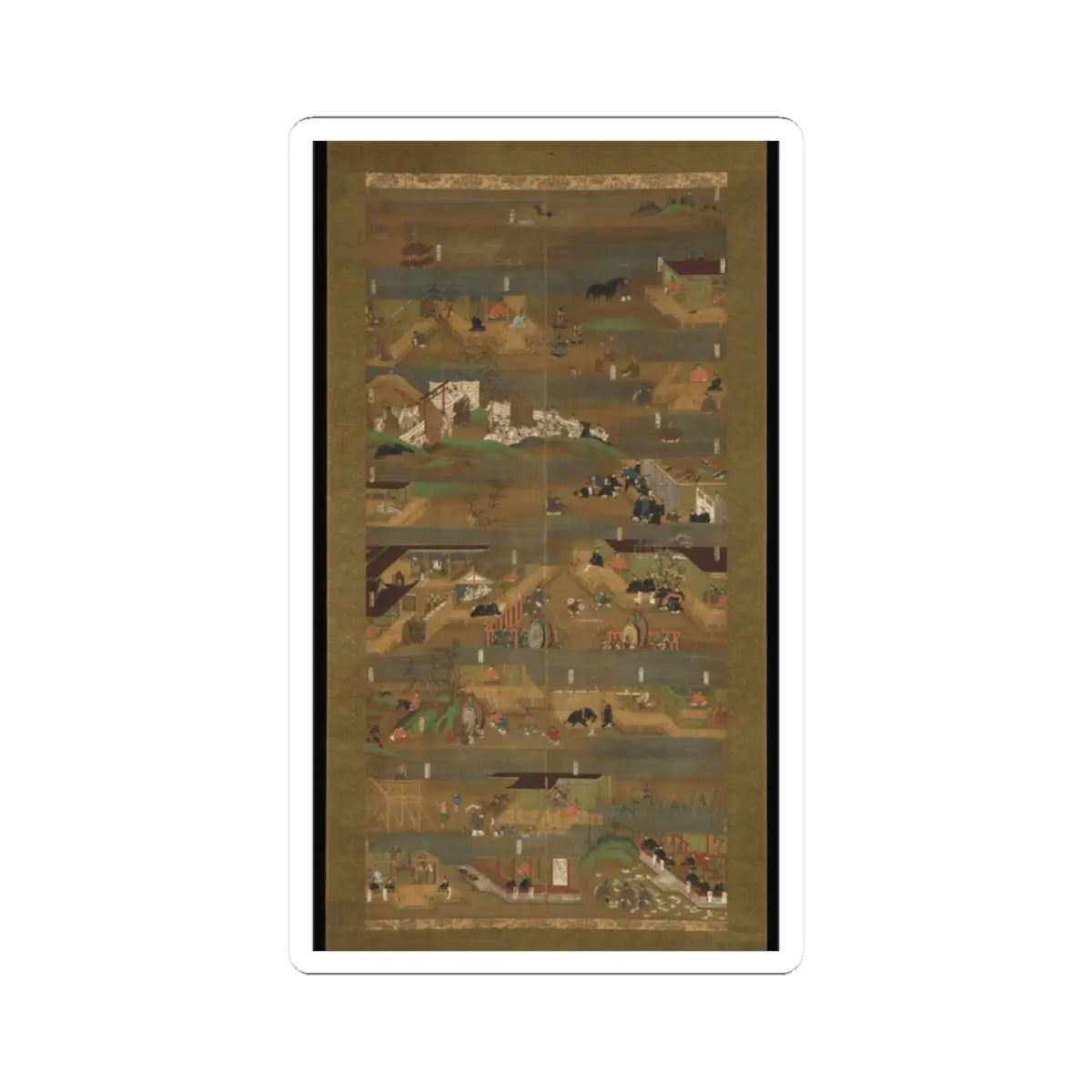 unknown - Illustrated Biography of Prince Shōtoku (Shōtoku Taishi e-den) - 14th century v1 - STICKER Vinyl Kiss-Cut Decal