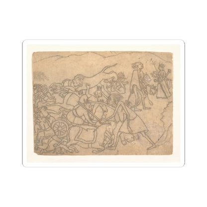 unknown - Kali Presenting the Heads of Chanda and Munda to Durga- Scene from the Devi Mahatmya - ca. 1780 v1 - STICKER Vinyl Kiss-Cut Decal