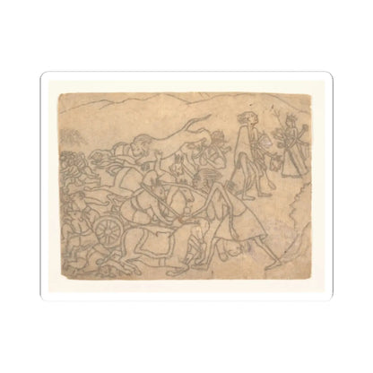 unknown - Kali Presenting the Heads of Chanda and Munda to Durga- Scene from the Devi Mahatmya - ca. 1780 v1 - STICKER Vinyl Kiss-Cut Decal