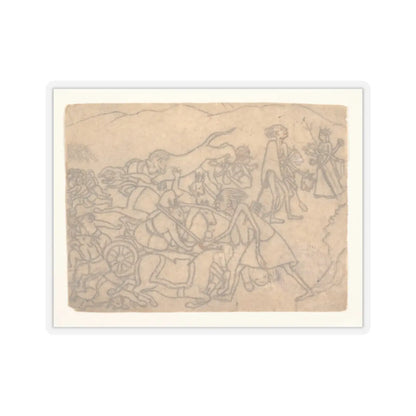 unknown - Kali Presenting the Heads of Chanda and Munda to Durga- Scene from the Devi Mahatmya - ca. 1780 v1 - STICKER Vinyl Kiss-Cut Decal