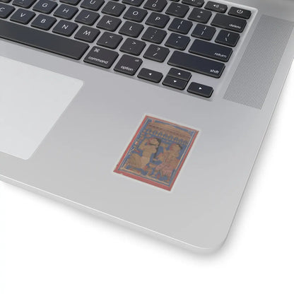 unknown - King Siddharta Bathing- Folio from a Kalpasutra Manuscript - 15th century v1 - STICKER Vinyl Kiss-Cut Decal