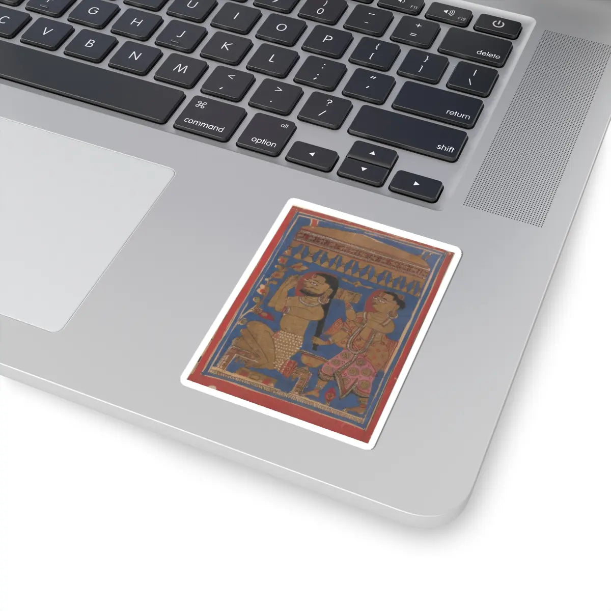 unknown - King Siddharta Bathing- Folio from a Kalpasutra Manuscript - 15th century v1 - STICKER Vinyl Kiss-Cut Decal