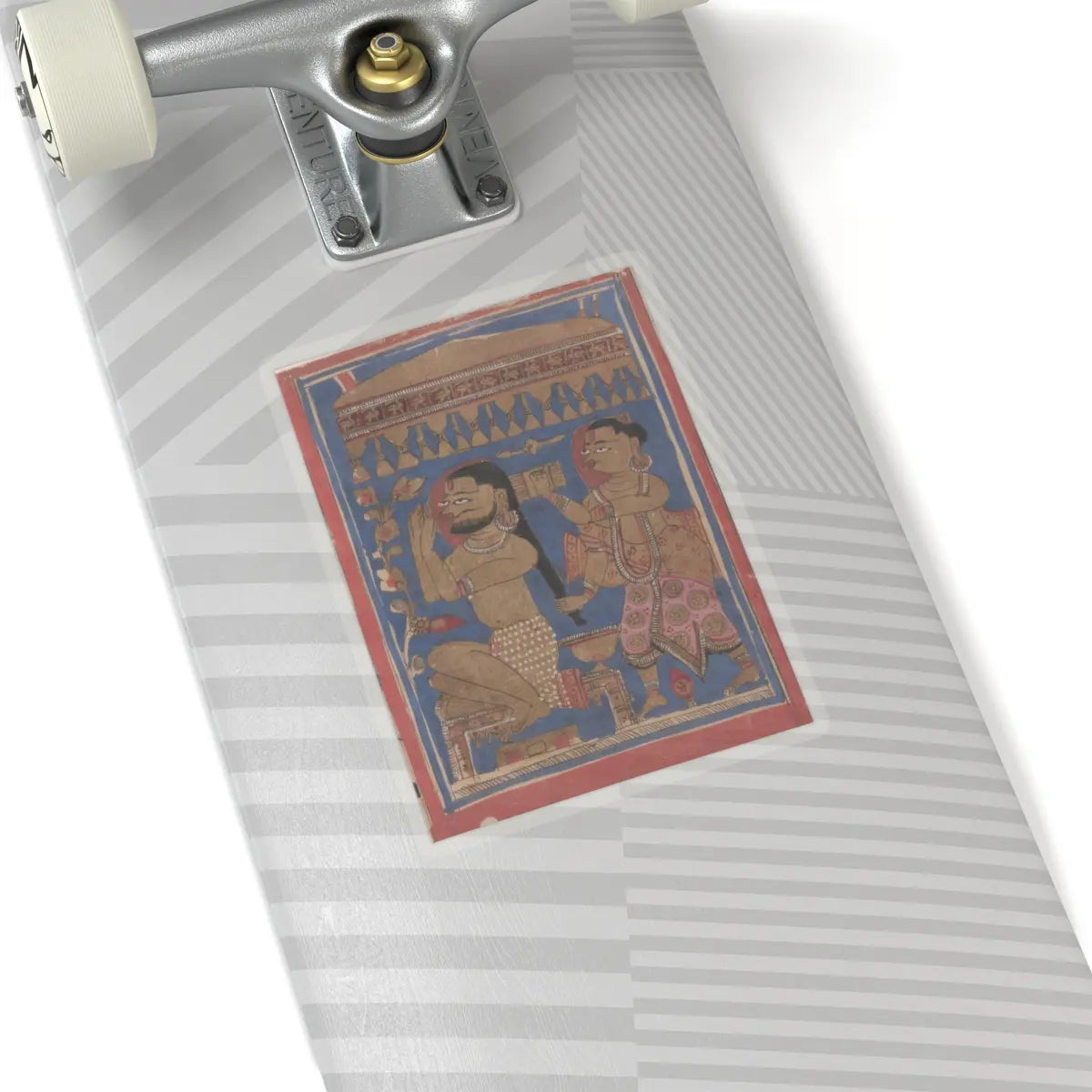 unknown - King Siddharta Bathing- Folio from a Kalpasutra Manuscript - 15th century v1 - STICKER Vinyl Kiss-Cut Decal