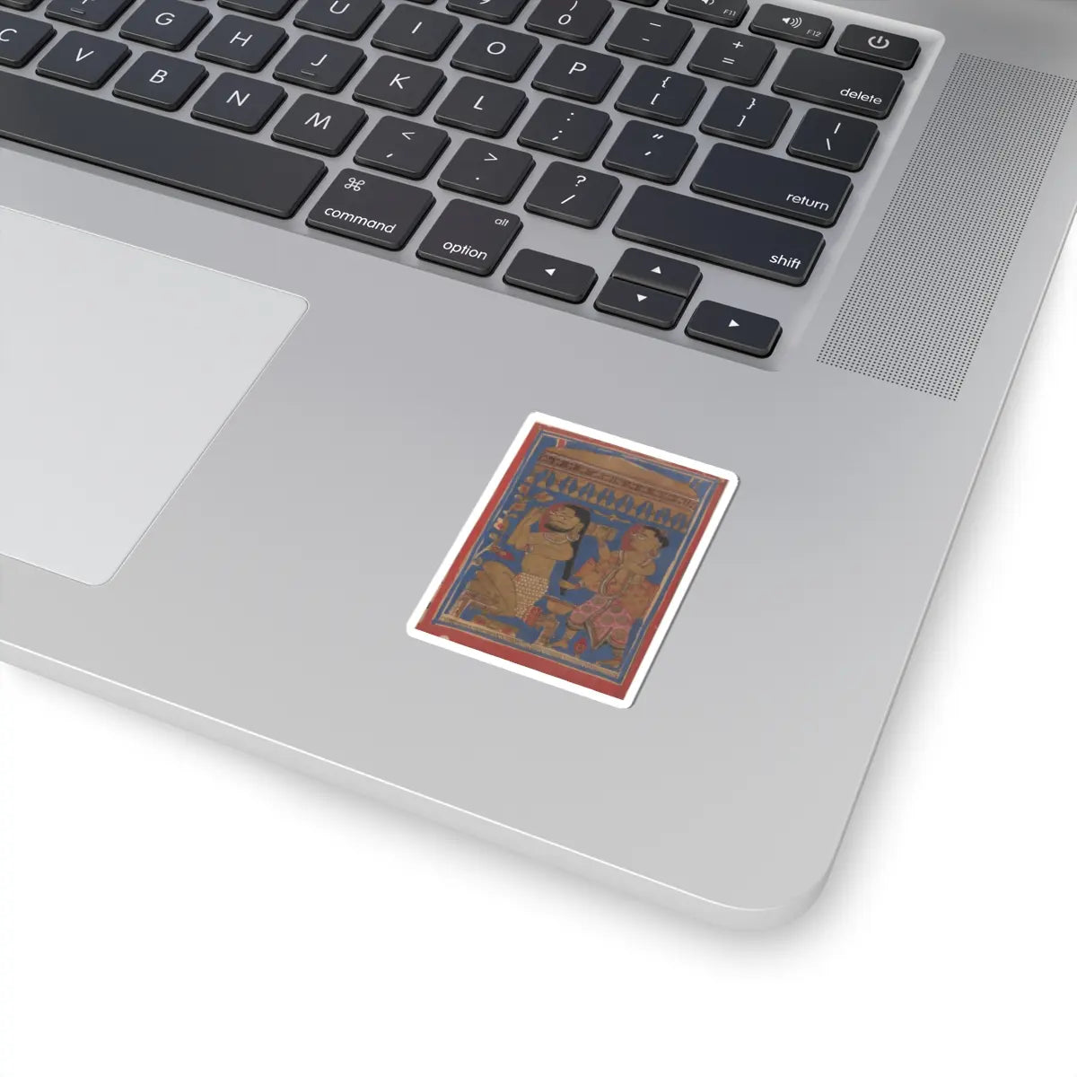 unknown - King Siddharta Bathing- Folio from a Kalpasutra Manuscript - 15th century v1 - STICKER Vinyl Kiss-Cut Decal