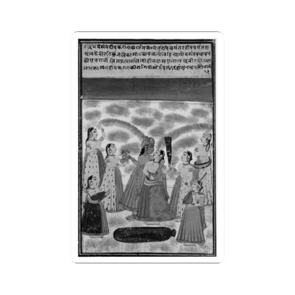 unknown - Krishna and Radha Celebrating Holi - late 19th century - STICKER Vinyl Kiss-Cut Decal