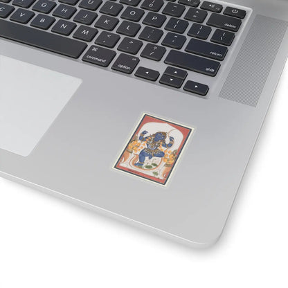 unknown - Krishna subduing Kaliya, flanked by his pleading wives - 19th century - STICKER Vinyl Kiss-Cut Decal