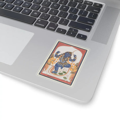 unknown - Krishna subduing Kaliya, flanked by his pleading wives - 19th century - STICKER Vinyl Kiss-Cut Decal
