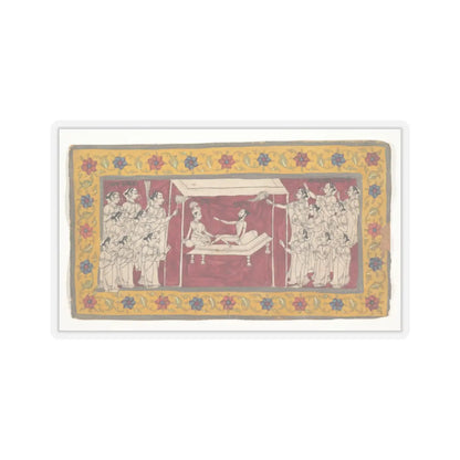 unknown - Krishna with an Ascetic - ca.1850 v1 - STICKER Vinyl Kiss-Cut Decal