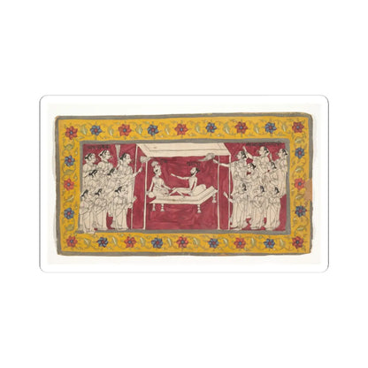unknown - Krishna with an Ascetic - ca.1850 v1 - STICKER Vinyl Kiss-Cut Decal