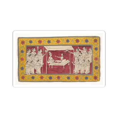 unknown - Krishna with an Ascetic - ca.1850 v1 - STICKER Vinyl Kiss-Cut Decal