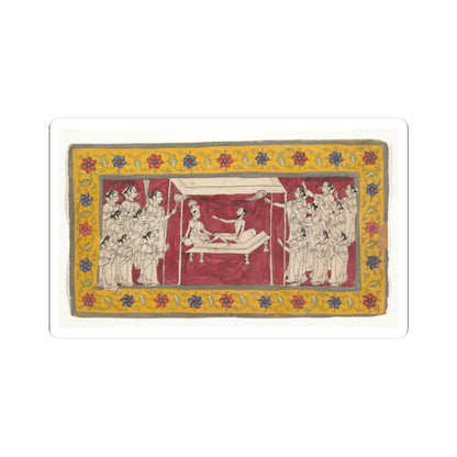 unknown - Krishna with an Ascetic - ca.1850 v1 - STICKER Vinyl Kiss-Cut Decal