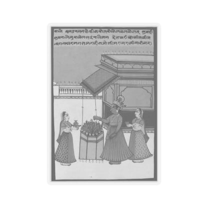 unknown - Krishna with Two Attendants - late 19th–early 20th century - STICKER Vinyl Kiss-Cut Decal