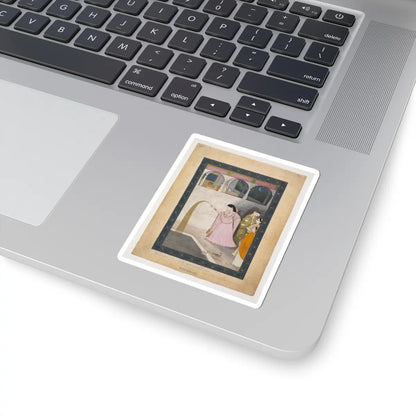 unknown - Lady Holding a Sparkler - ca. 1800 v1 - STICKER Vinyl Kiss-Cut Decal