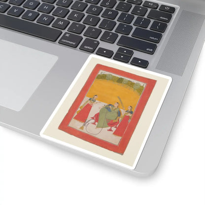 unknown - Lady on a Terrace - 18th century v1 - STICKER Vinyl Kiss-Cut Decal