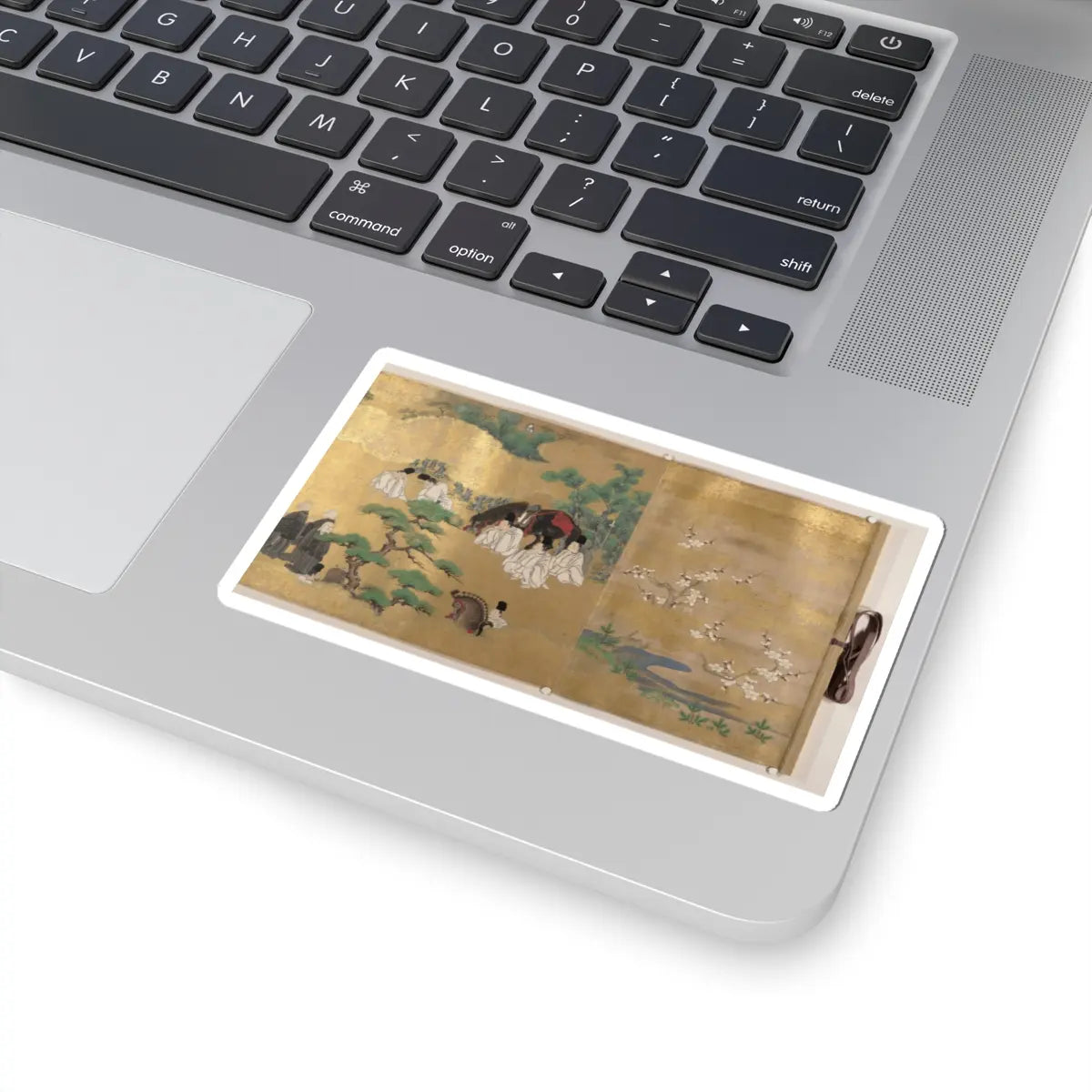 unknown - “Leaves of Wild Ginger” (Aoi), from the Phantom Genji Scrolls (Maboroshi no Genji - mid-17th century v3 - STICKER Vinyl Kiss-Cut Decal