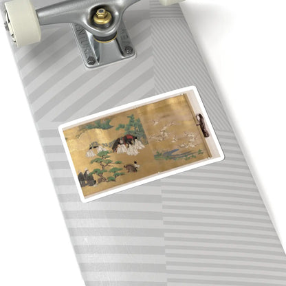 unknown - “Leaves of Wild Ginger” (Aoi), from the Phantom Genji Scrolls (Maboroshi no Genji - mid-17th century v3 - STICKER Vinyl Kiss-Cut Decal